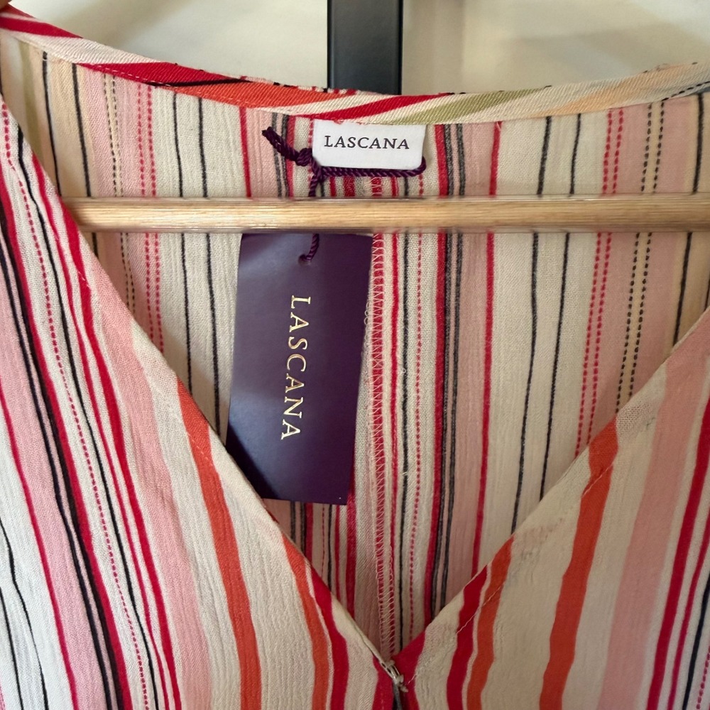 Lascana Striped Swim Cover Up Mini Dress Womens Size 10 Multicolor Beachwear NWT - Picture 6 of 10